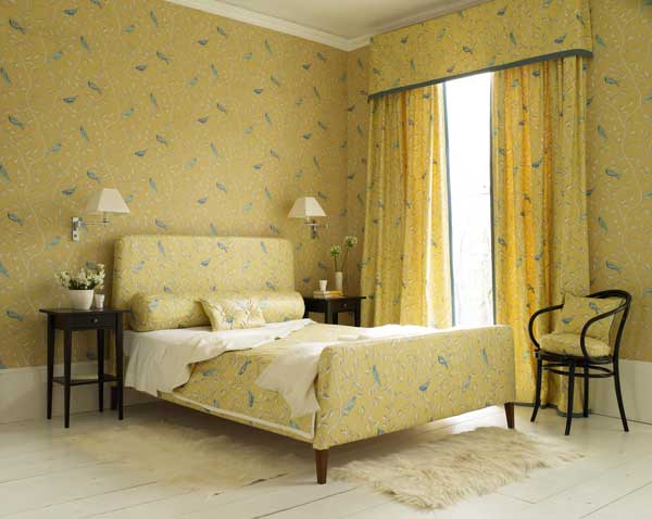 Sanderson Tapet Finches Yellow