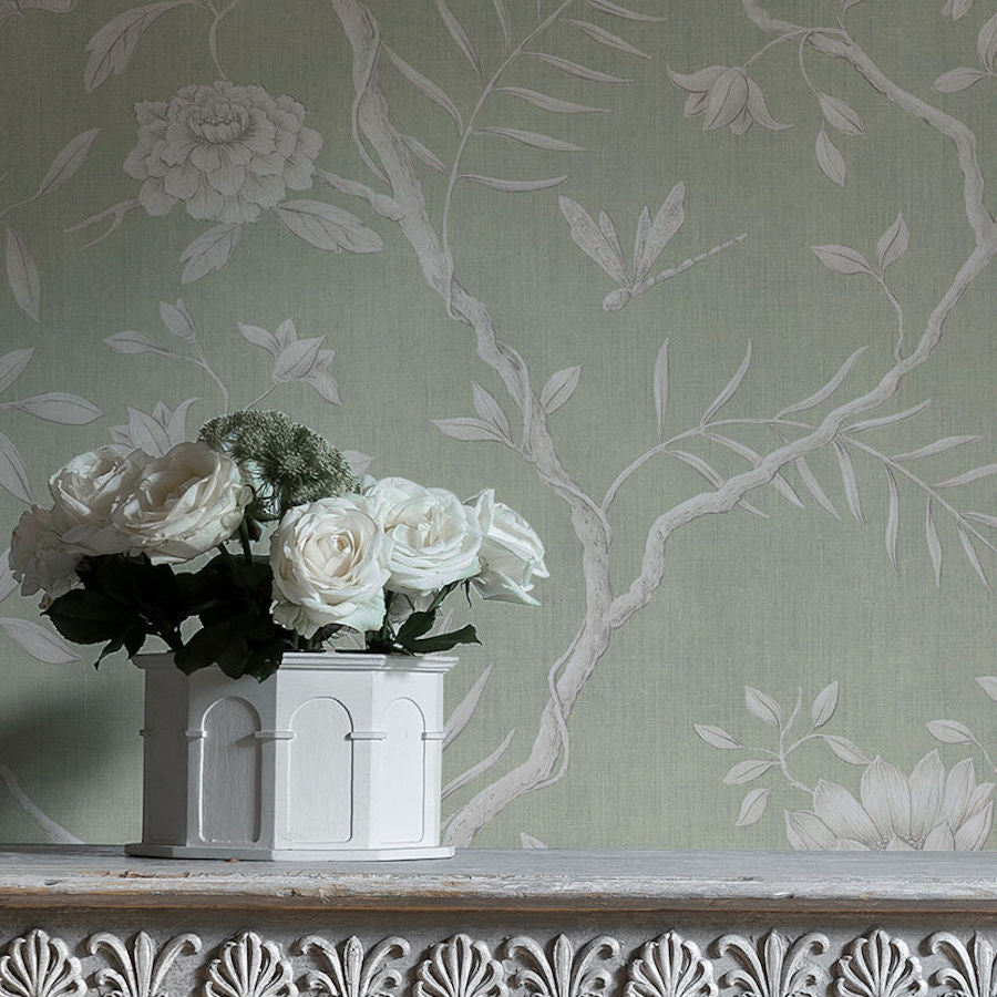 Lewis and Wood Tapet Jasper Peony Smoke