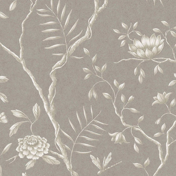 Lewis and Wood Tapet Jasper Peony Metallic Mink