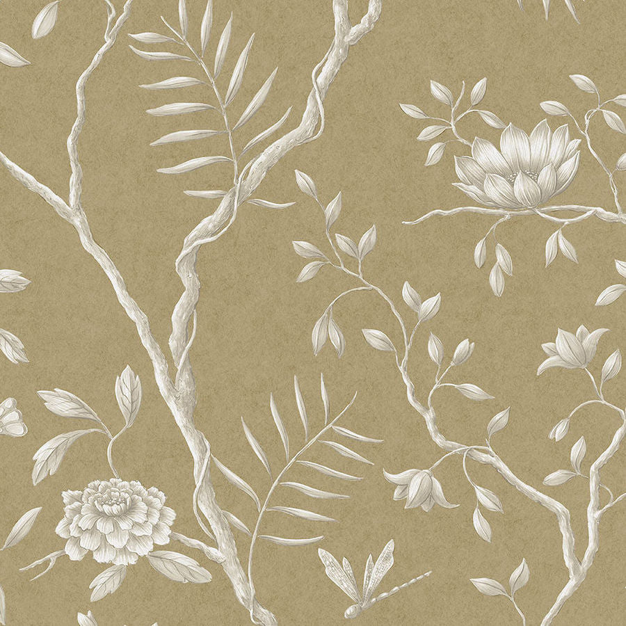 Lewis and Wood Tapet Jasper Peony Metallic Pure Gold