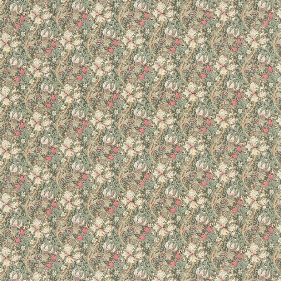 Morris and Co Tyg Golden Lily Minor Artichoke Vanilla