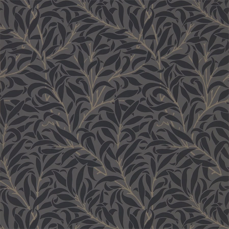 Morris and Co Tapet Pure Willow Bough Charcoal Black