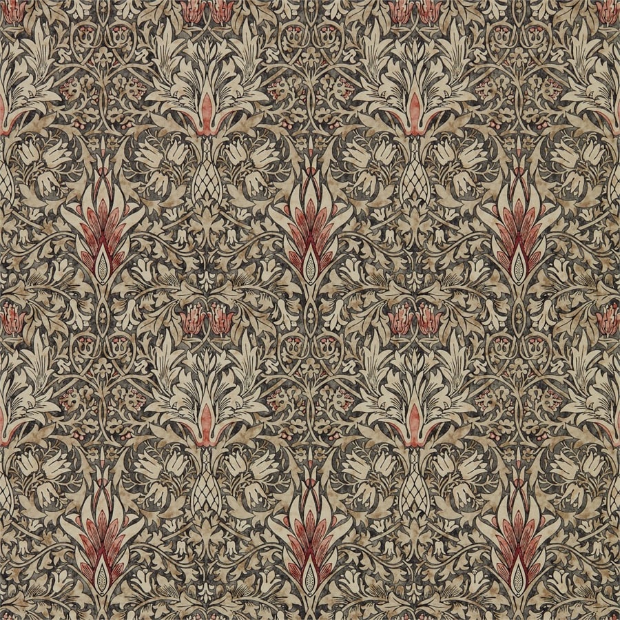 Morris and Co Tapet Snakeshead Charcoal Spice