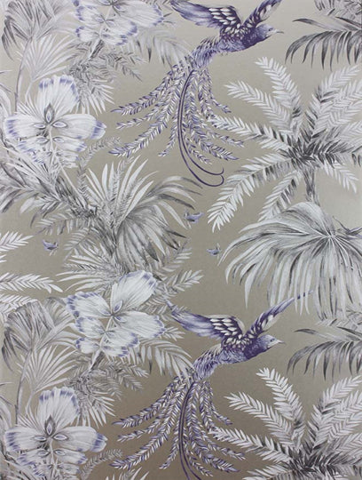 Osborne and Little Tapet Birds Of Paradise Steel Blue