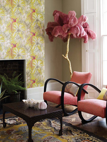 Osborne and Little Tapet Birds Of Paradise Turquoise