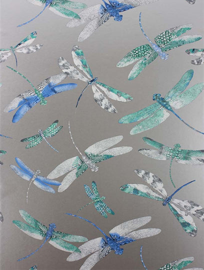 Lataa kuva Galleria-katseluun, Osborne and Little Tapet Dragonfly Dance Persian Blue
