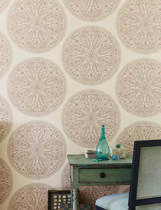 Sanderson Tapet Paisley Circles Blue