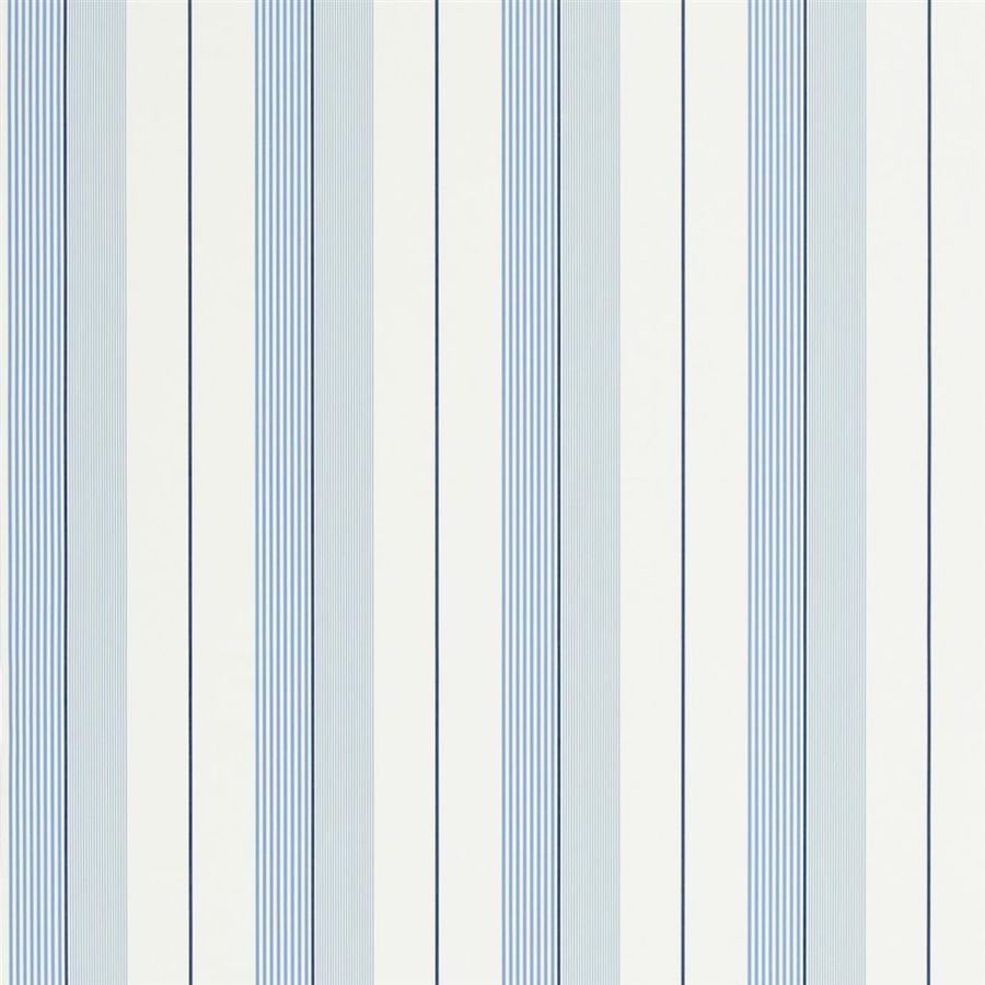 Lataa kuva Galleria-katseluun, Ralph Lauren Home Tapet Aiden Stripe Blue White
