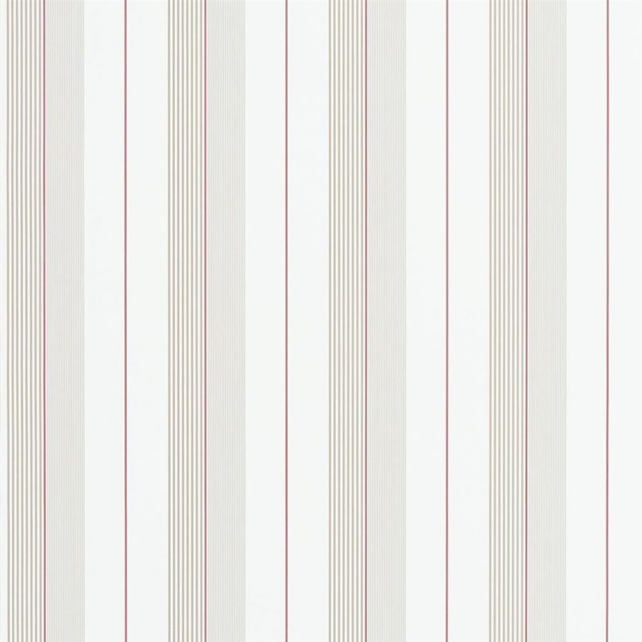 Lataa kuva Galleria-katseluun, Ralph Lauren Home Tapet Aiden Stripe Natural Red
