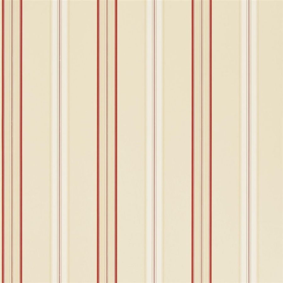 Lataa kuva Galleria-katseluun, Ralph Lauren Home Tapet Dunston Stripe Vermilion
