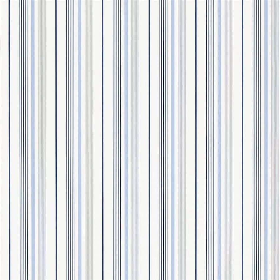 Lataa kuva Galleria-katseluun, Ralph Lauren Home Tapet Gable Stripe French Blue
