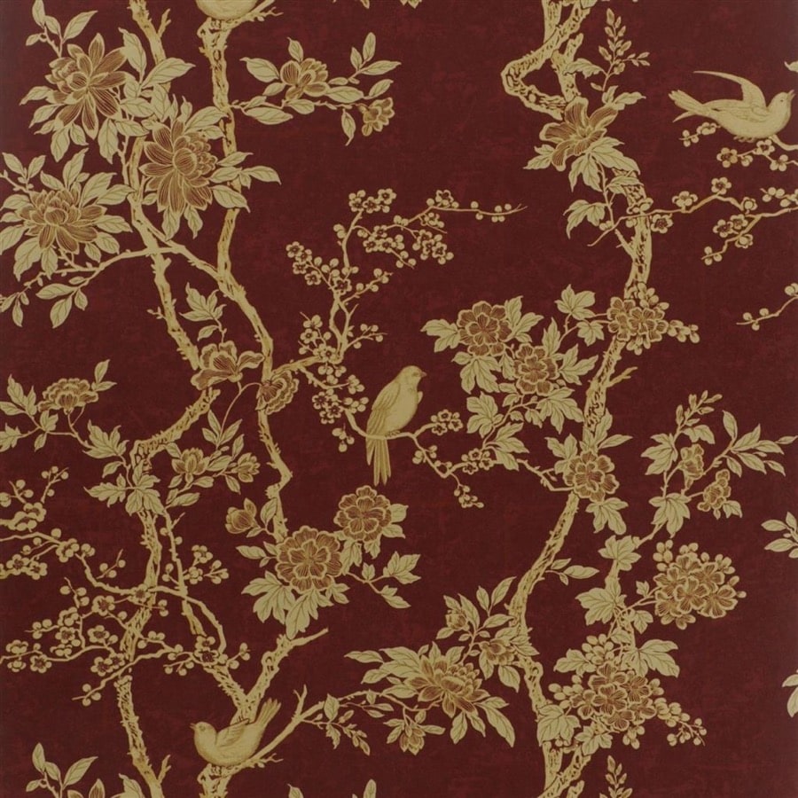 Lataa kuva Galleria-katseluun, Ralph Lauren Home Tapet Marlowe Floral Garnet
