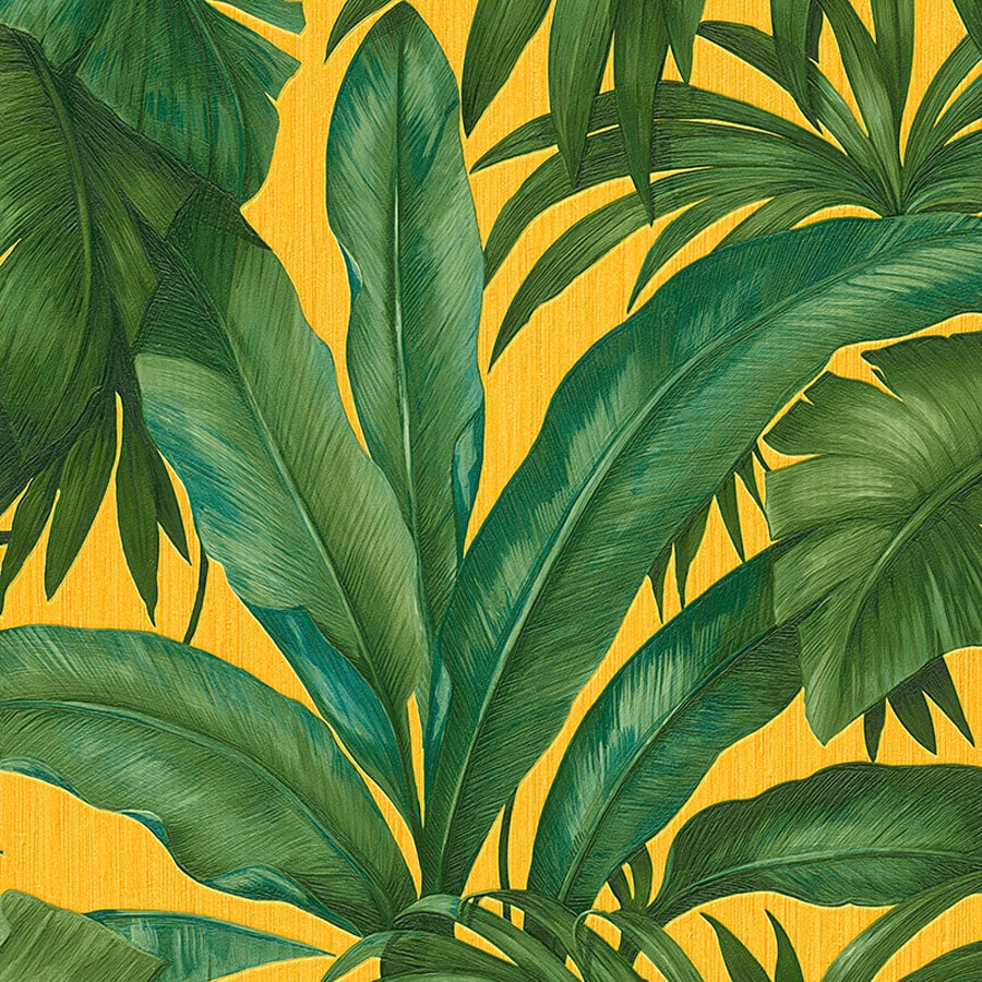 Versace Home Tapet Giungla Leaves Green Yellow
