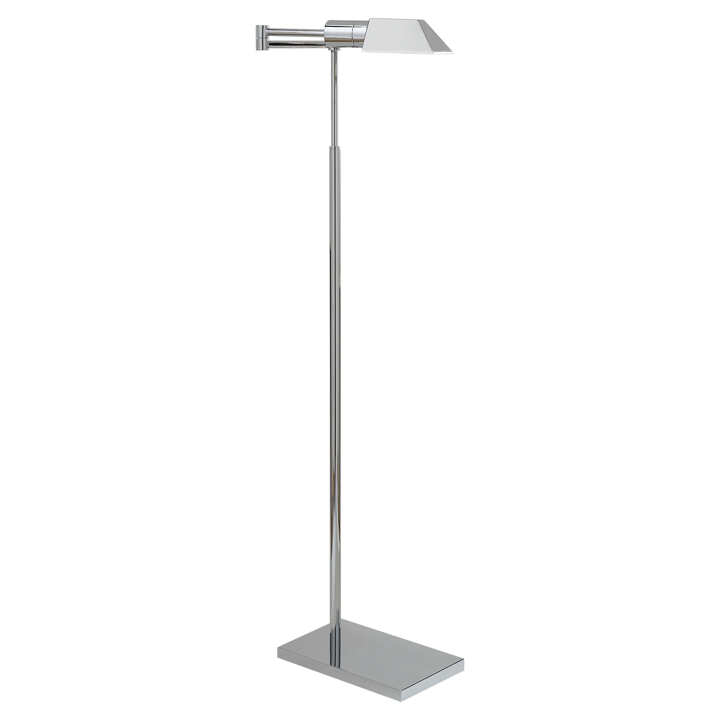 Lataa kuva Galleria-katseluun, Studio Swing Arm Floor Lamp in Polished Nickel
