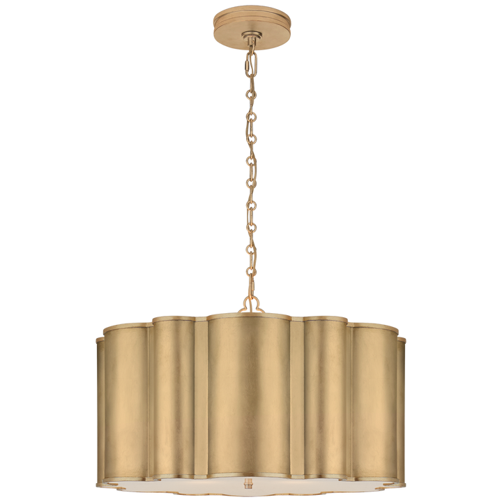 Markos Large Hanging Shade in Gild with Frosted Acrylic