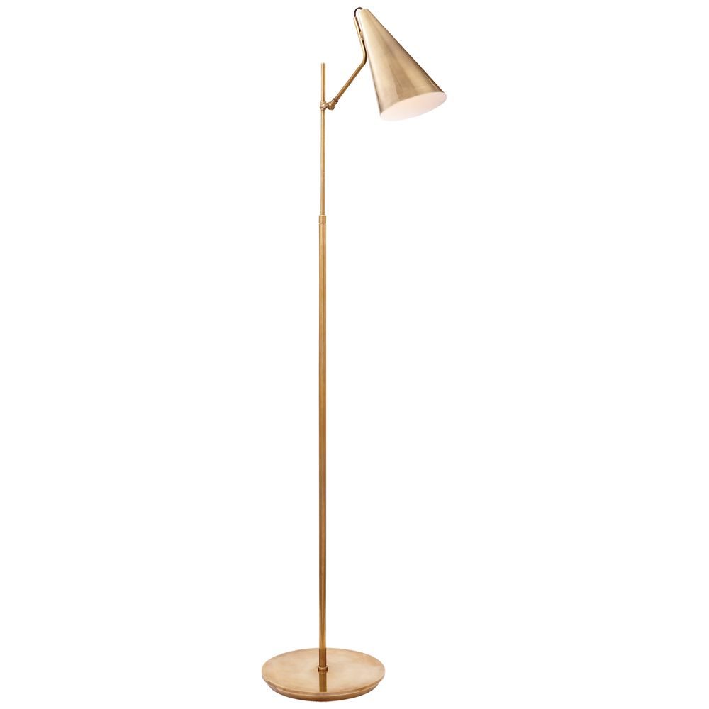 Clemente Floor Lamp in Hand-Rubbed Antique Brass 