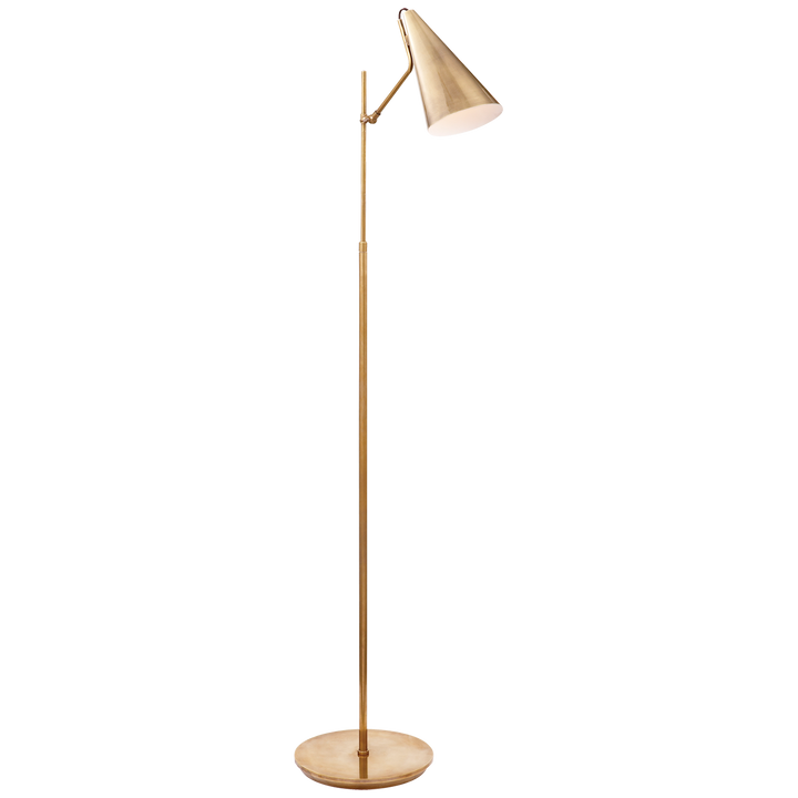 Clemente Floor Lamp in Hand-Rubbed Antique Brass