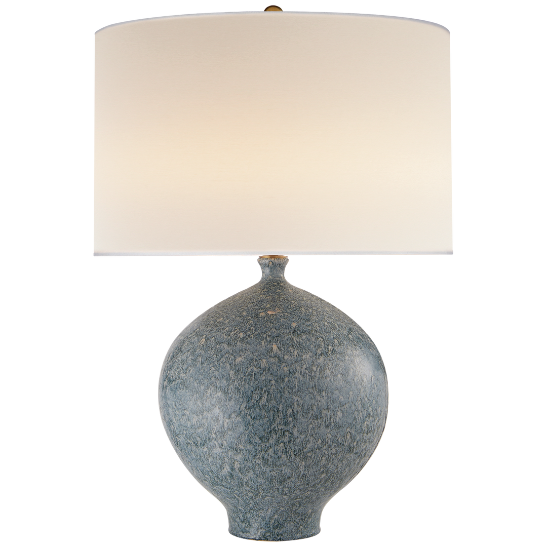 Gaios Table Lamp in Blue Lagoon with Linen Shade