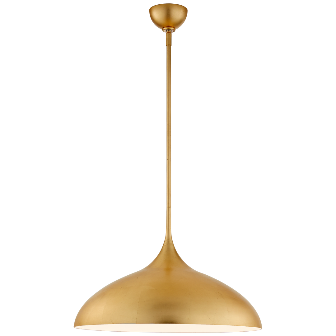Agnes Large Pendant in Gild with White Interior