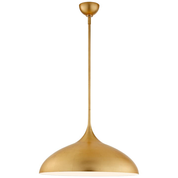 Agnes Large Pendant in Gild with White Interior