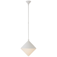 Sarnen Medium Pendant in Matte White with White Glass