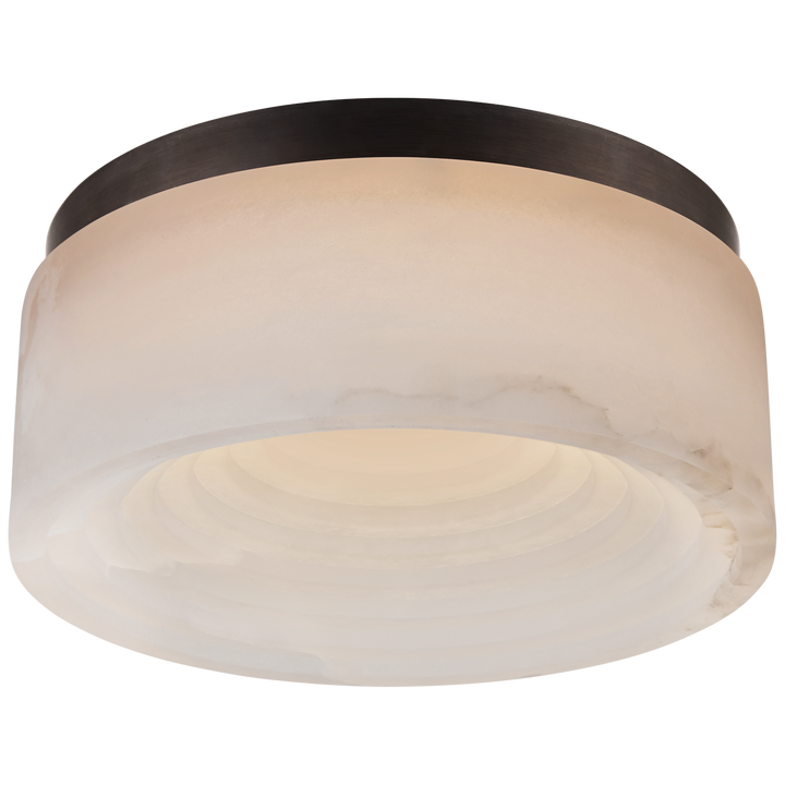Otto Small Flush Mount in Bronze with Alabaster 