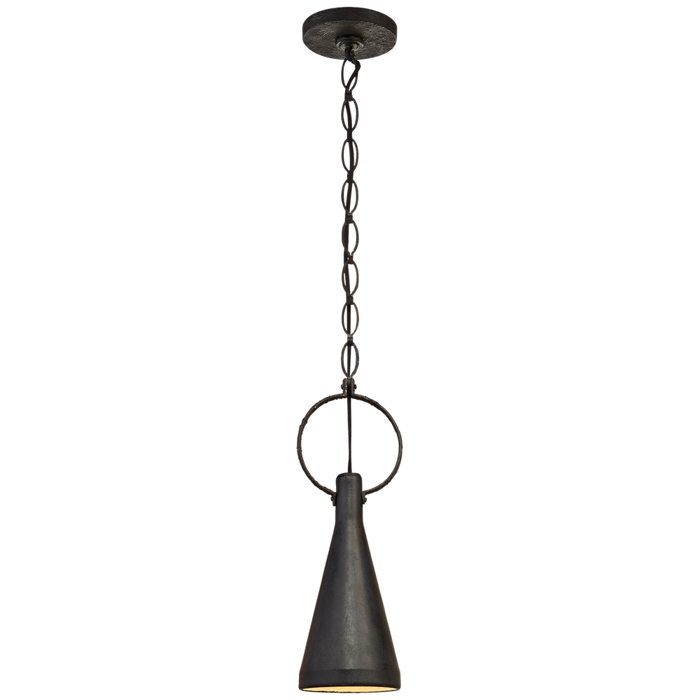 Limoges Small Pendant in Natural Rust with Aged Iron Shade