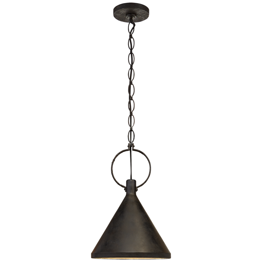 Limoges Medium Pendant in Natural Rust with Aged Iron Shade
