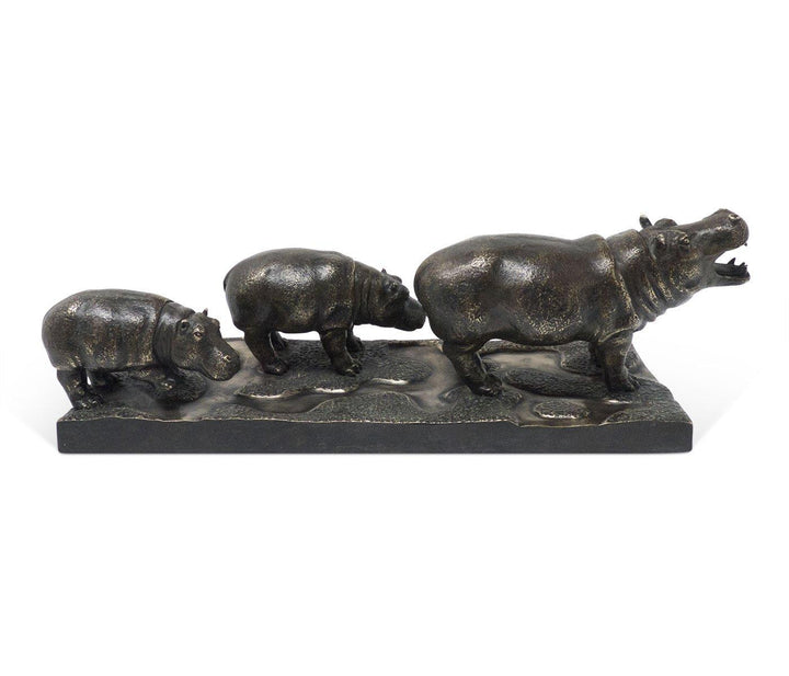 Hippopotamus Family Sculpture
