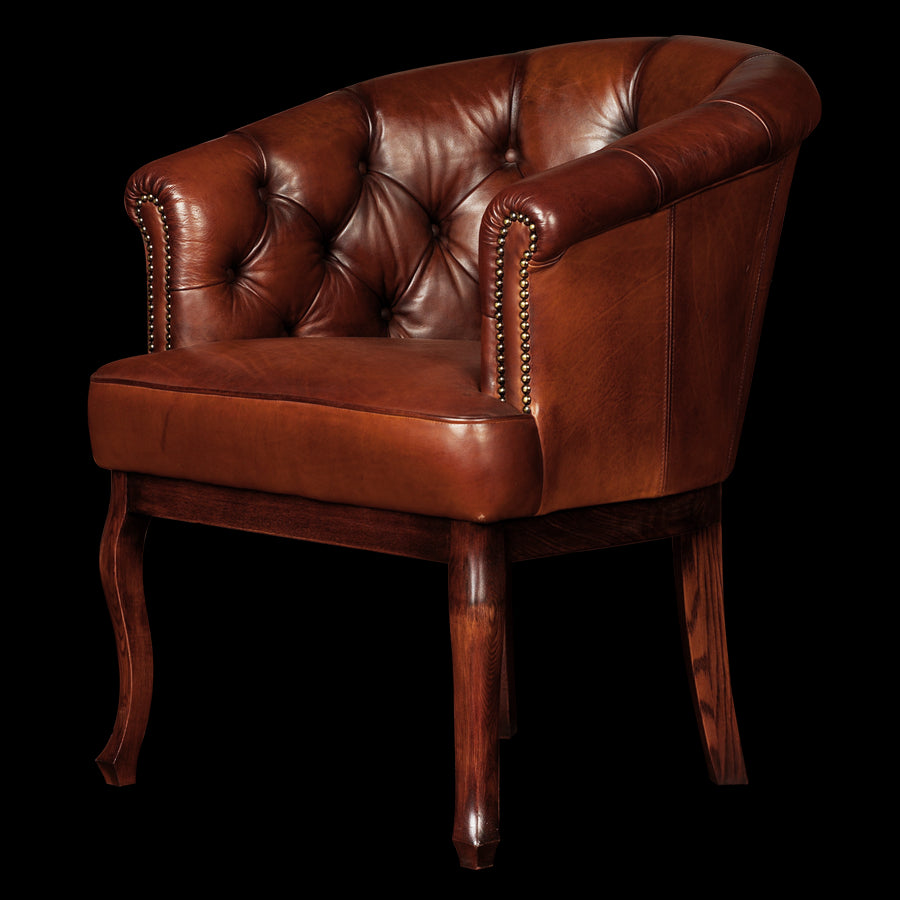 Geffrye Chesterfield Fåtölj Cognac (BR-F-GEFFRYE-BUTTONED)