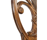Dining Chair Sheraton in Walnut - Antique Chestnut Leather - Jonathan Charles