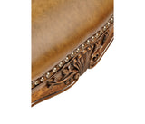 Dining Chair Sheraton in Walnut - Antique Chestnut Leather - Jonathan Charles