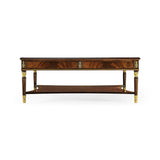 Mahogany William IV style gilded square coffee table