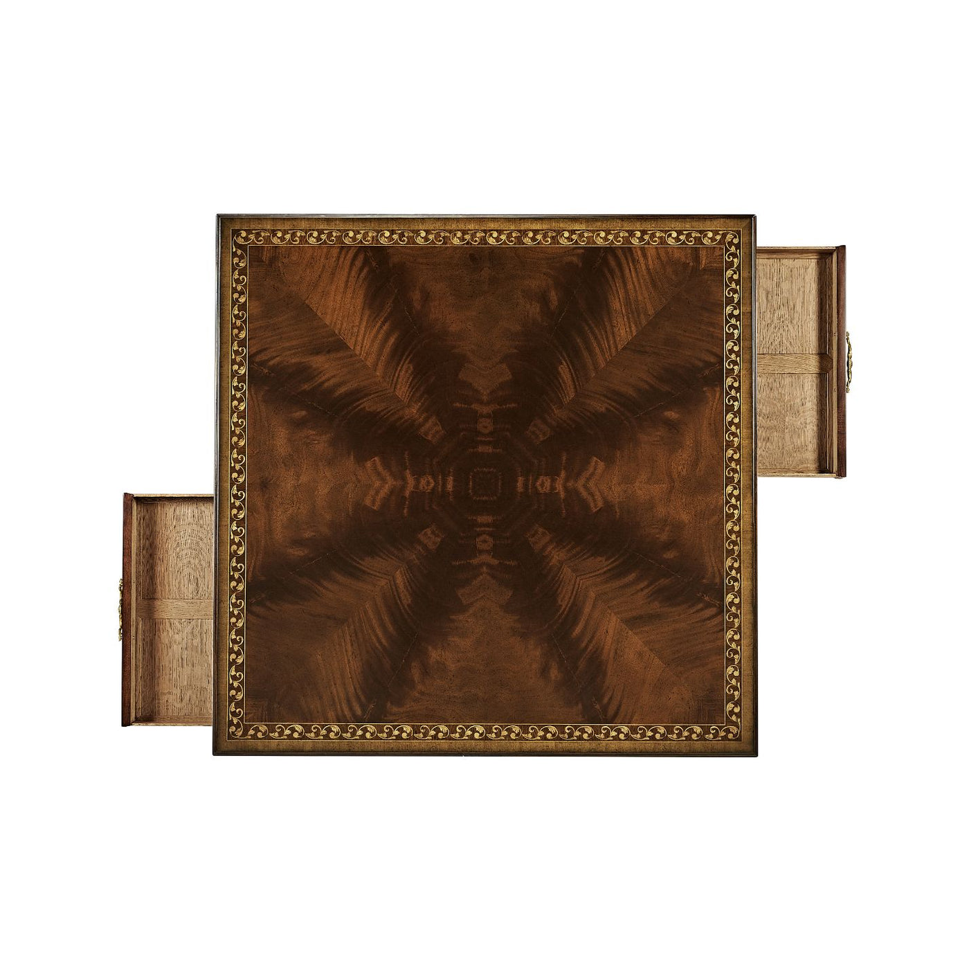 Mahogany William IV style gilded square coffee table