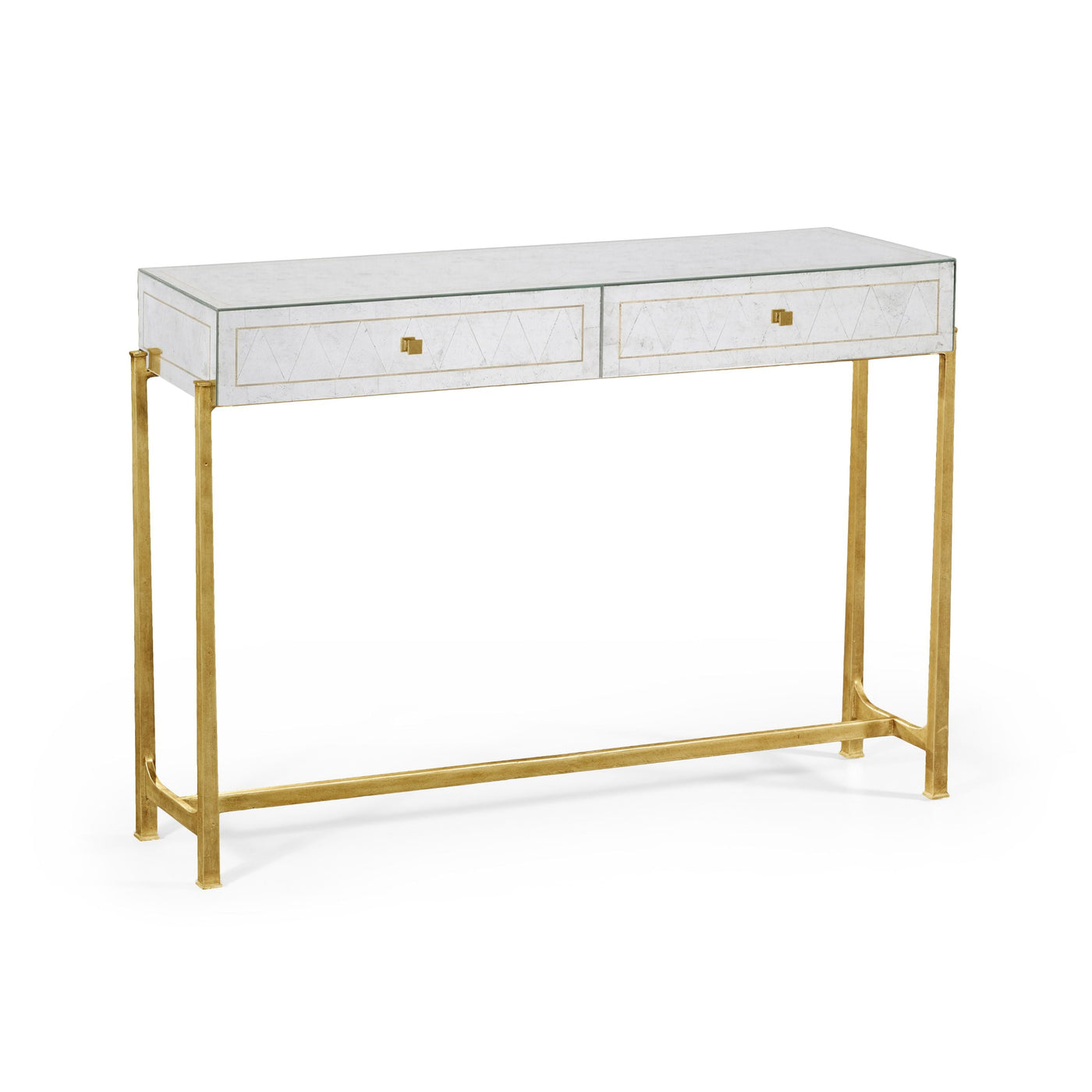 1930s Console Table in Gilded Anthracite Shagreen
