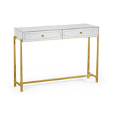 1930s Console Table in Gilded Anthracite Shagreen