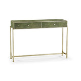 1930s Console Table in Gilded Anthracite Shagreen
