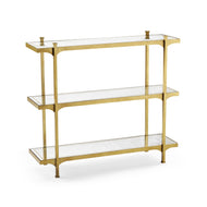 Etagere Contemporary Three-Tier - Gold
