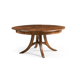 Mahogany Round Extending Dining Table 150 - 187cm