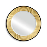 Round Mirror Modernist Stepped