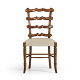 Walnut "Yoke" Ladderback Side Chair in Shambala - Jonathan Charles