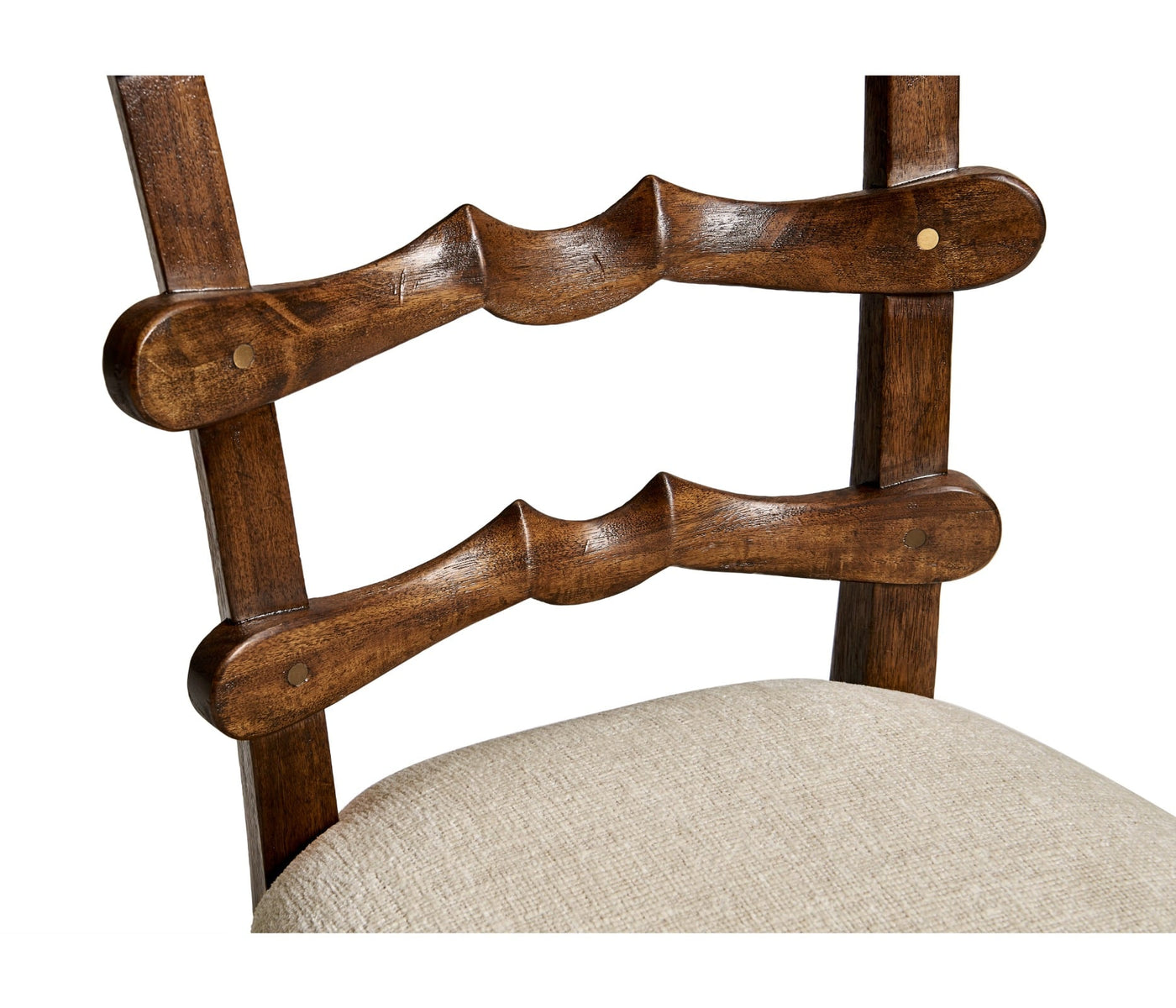 Walnut "Yoke" Ladderback Side Chair in Shambala - Jonathan Charles