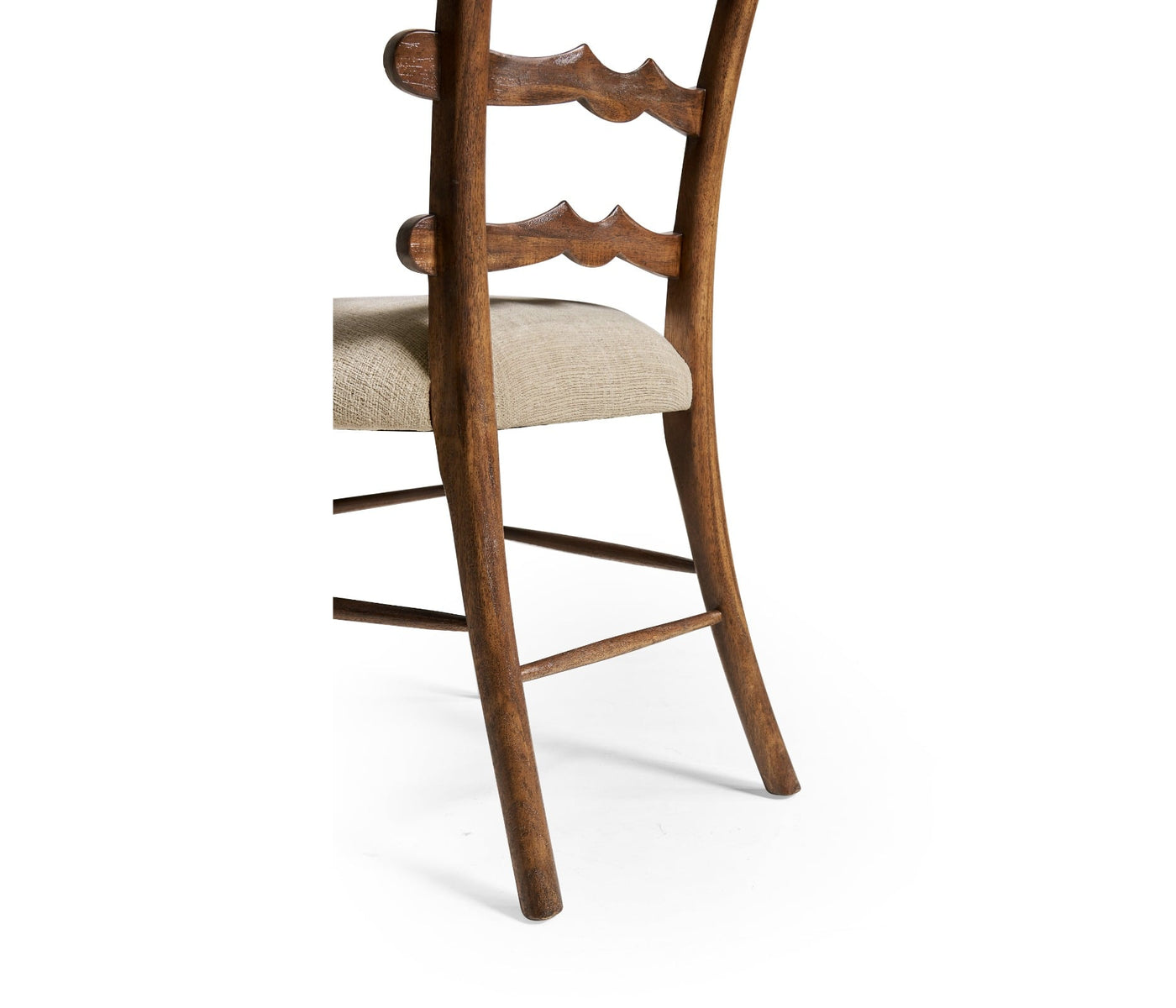 Walnut "Yoke" Ladderback Side Chair in Shambala - Jonathan Charles