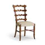 Walnut "Yoke" Ladderback Side Chair in Shambala - Jonathan Charles