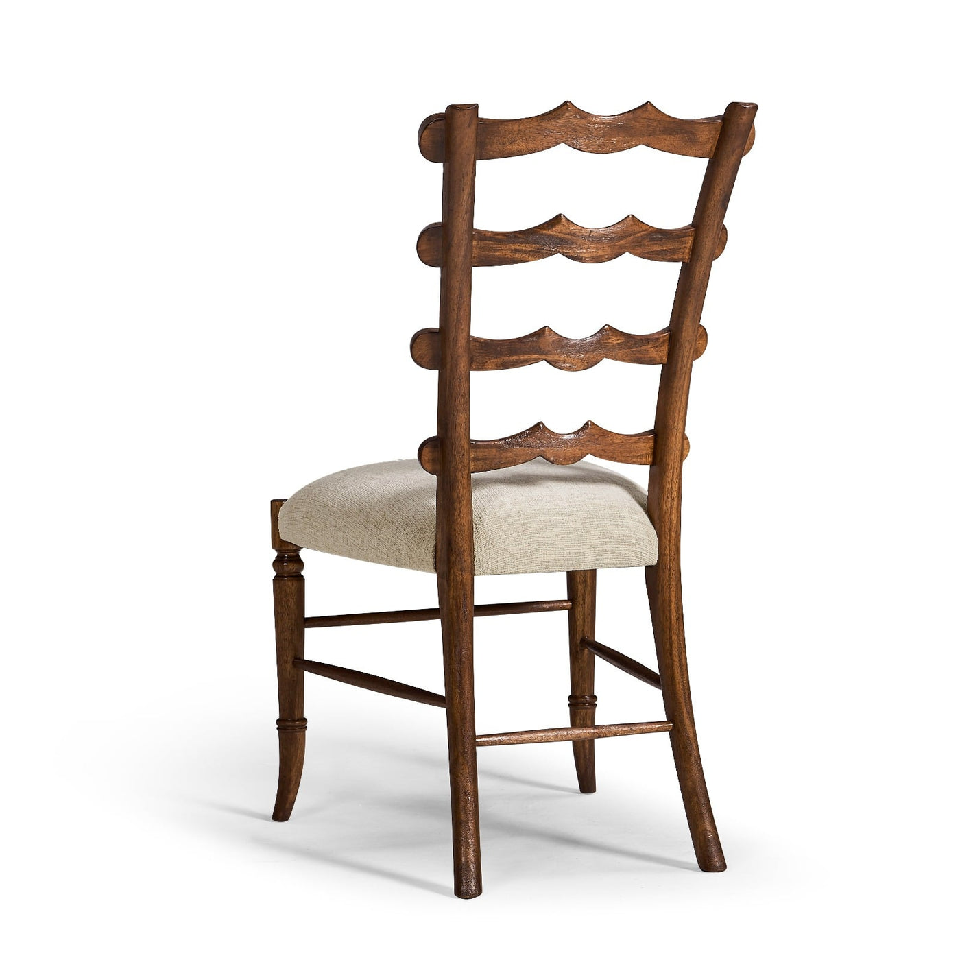 Walnut "Yoke" Ladderback Side Chair in Shambala - Jonathan Charles