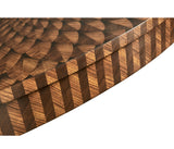 Feather Inlay Hand snidat konsolbord