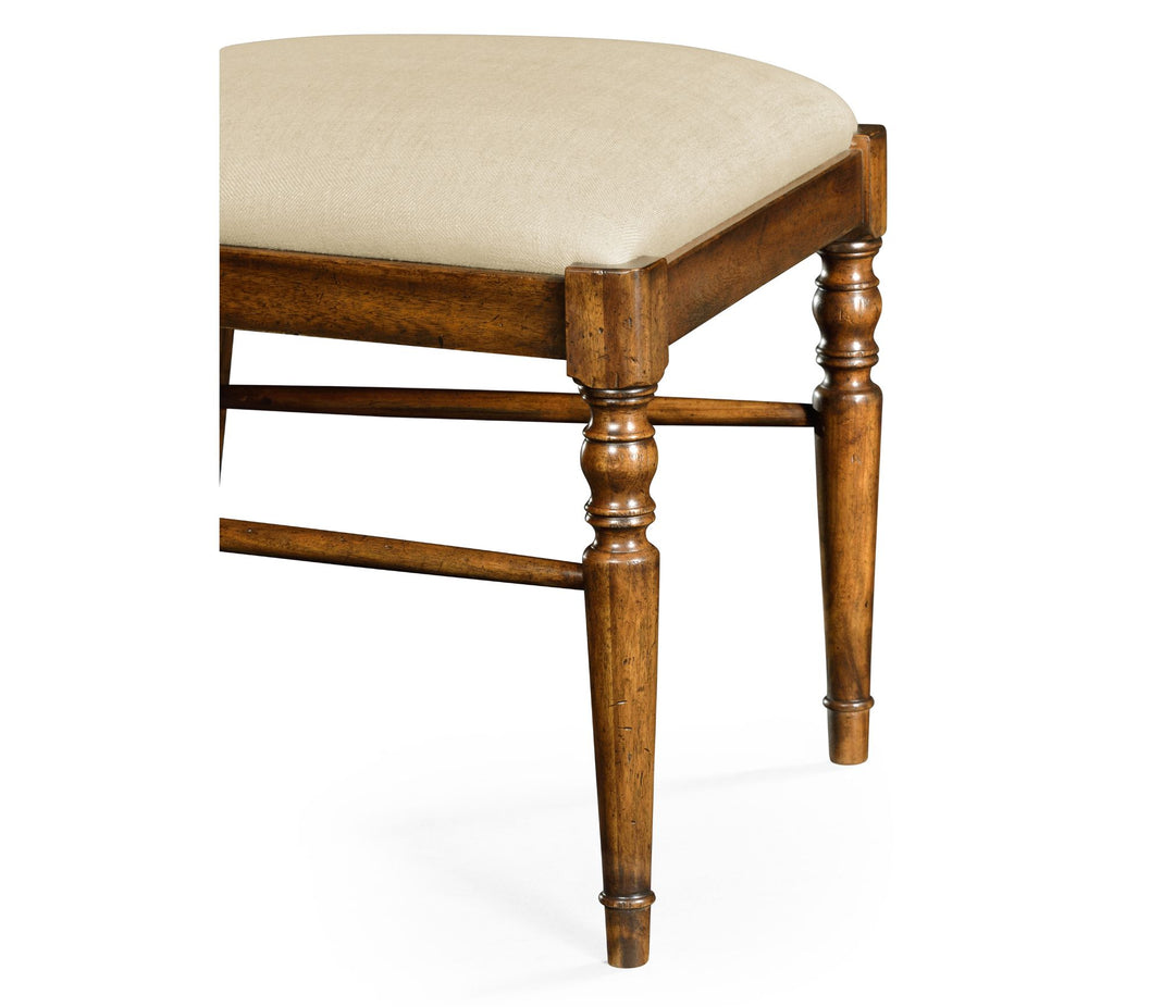 Casual Upholstered Dining Side Chair in Mazo - Country Walnut - Jonathan Charles