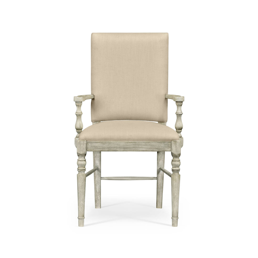 Casual Upholstered Dining Arm Chair in Mazo - Anyique Dark Grey - Jonathan Charles