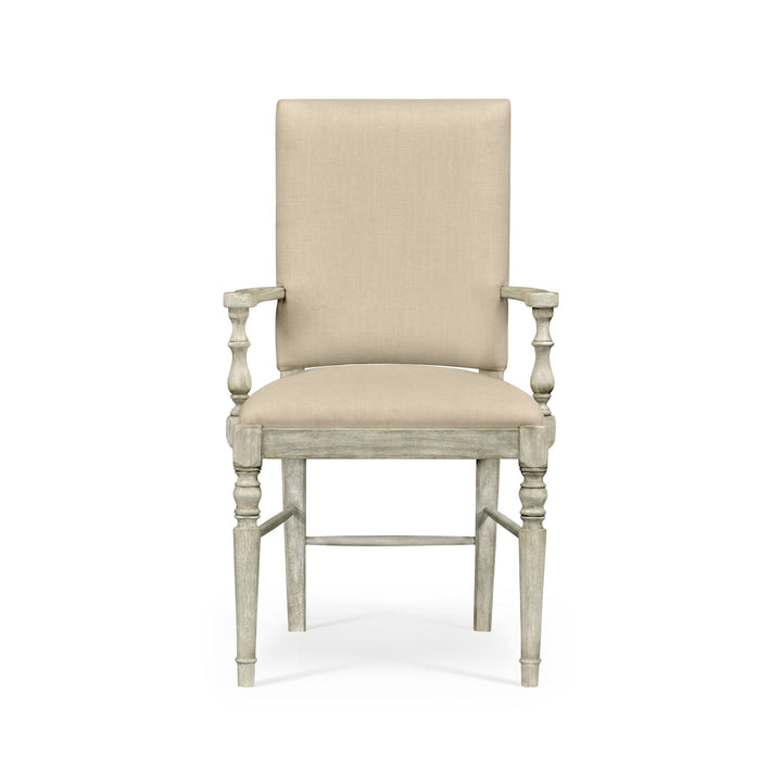 Casual Upholstered Dining Arm Chair in Mazo - Anyique Dark Grey - Jonathan Charles