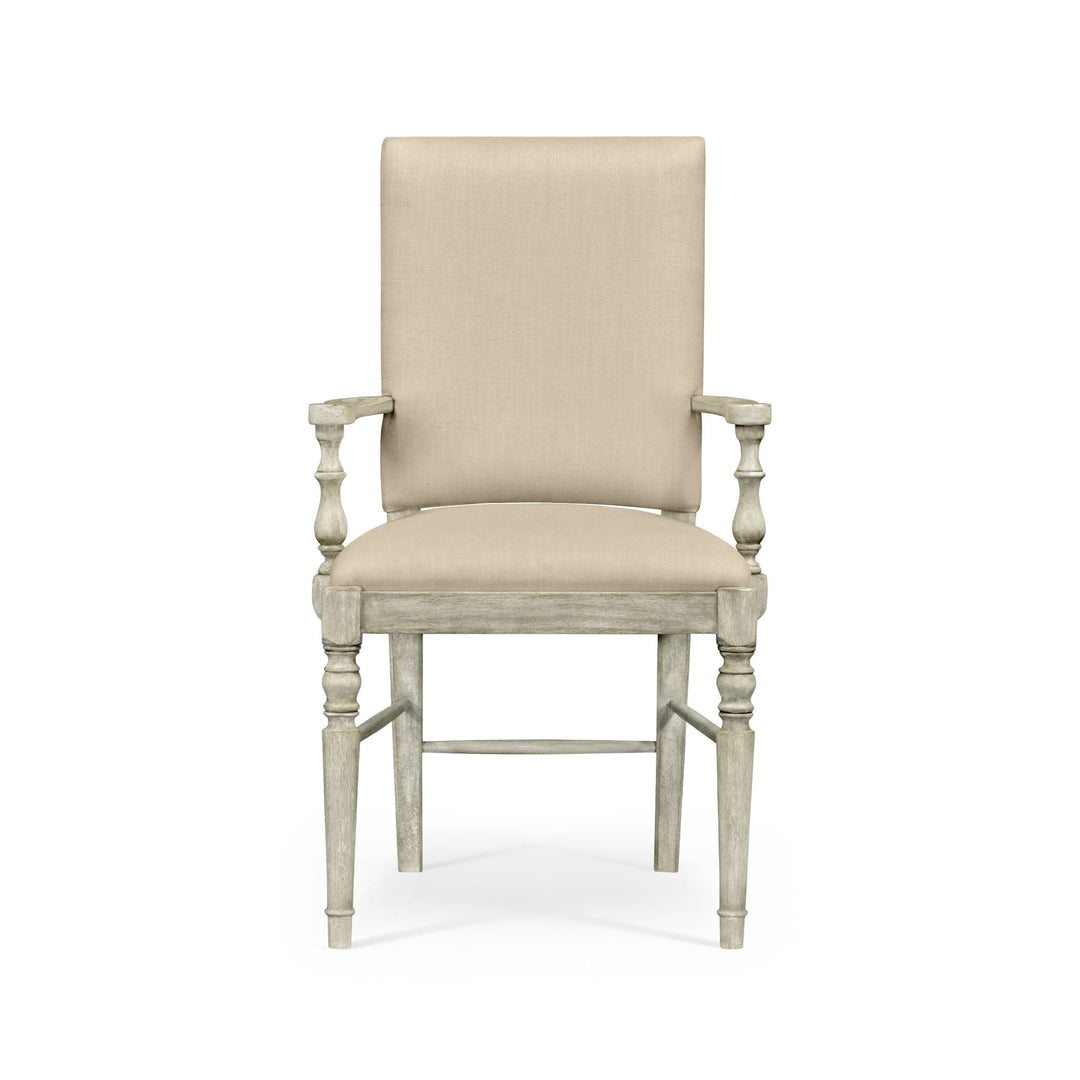 Casual Upholstered Dining Arm Chair in Mazo - Anyique Dark Grey - Jonathan Charles